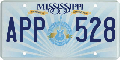 MS license plate APP528