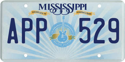 MS license plate APP529