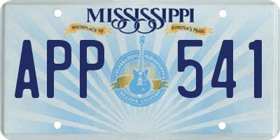 MS license plate APP541