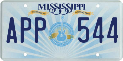 MS license plate APP544