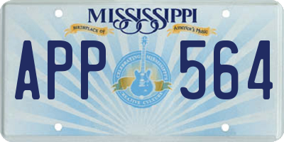 MS license plate APP564
