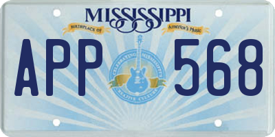MS license plate APP568