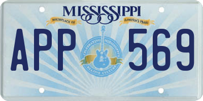 MS license plate APP569