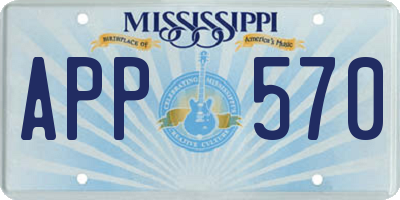 MS license plate APP570