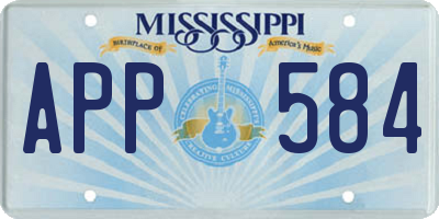 MS license plate APP584