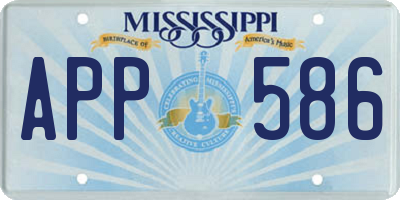 MS license plate APP586