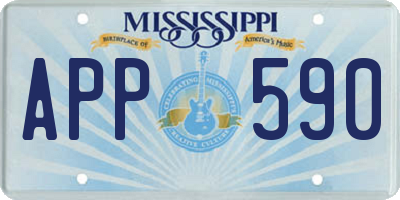 MS license plate APP590