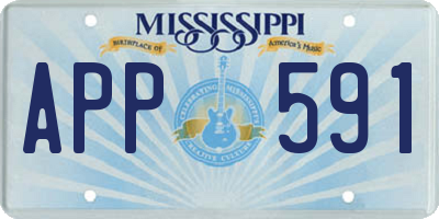 MS license plate APP591