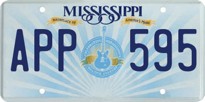 MS license plate APP595