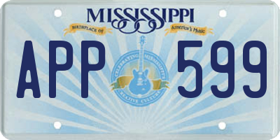MS license plate APP599