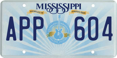 MS license plate APP604