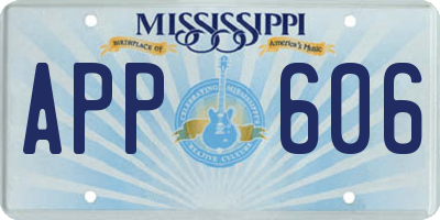 MS license plate APP606