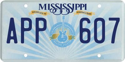 MS license plate APP607
