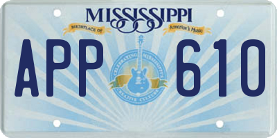 MS license plate APP610