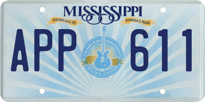 MS license plate APP611