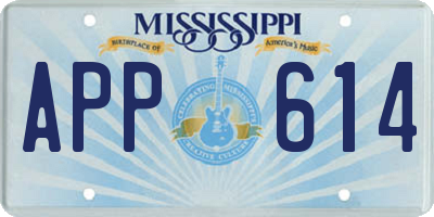 MS license plate APP614