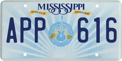 MS license plate APP616