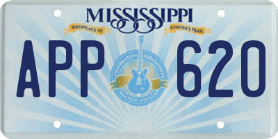 MS license plate APP620
