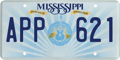 MS license plate APP621