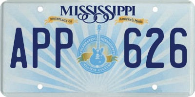 MS license plate APP626