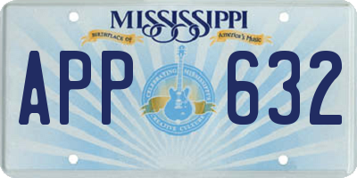 MS license plate APP632