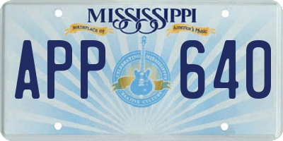 MS license plate APP640