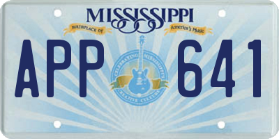MS license plate APP641