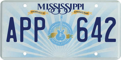MS license plate APP642