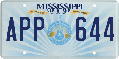 MS license plate APP644