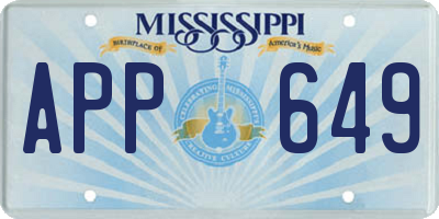 MS license plate APP649