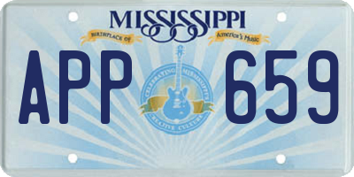 MS license plate APP659