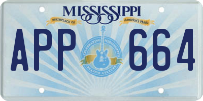 MS license plate APP664