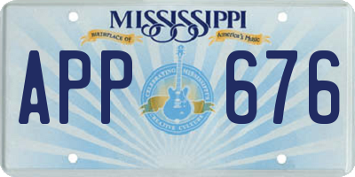 MS license plate APP676