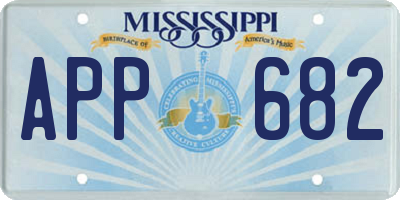 MS license plate APP682