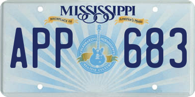MS license plate APP683