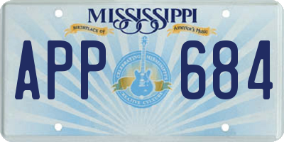 MS license plate APP684