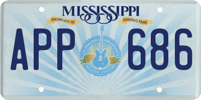 MS license plate APP686