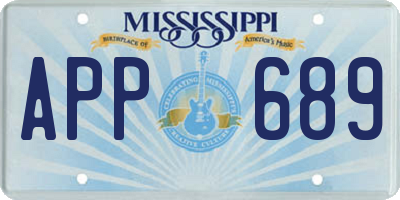 MS license plate APP689