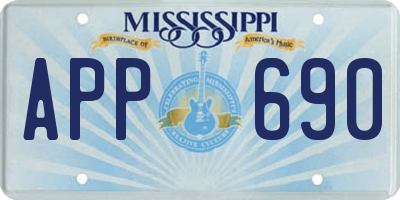 MS license plate APP690