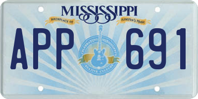 MS license plate APP691