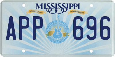 MS license plate APP696