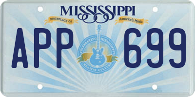 MS license plate APP699
