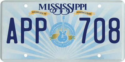 MS license plate APP708