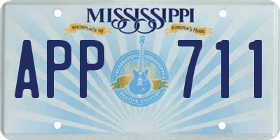 MS license plate APP711