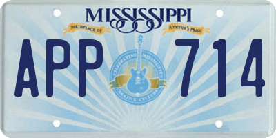 MS license plate APP714