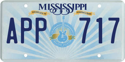 MS license plate APP717