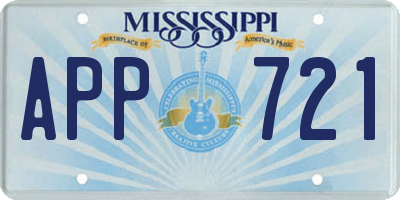 MS license plate APP721