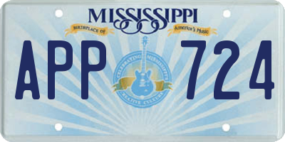 MS license plate APP724