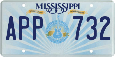 MS license plate APP732
