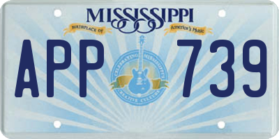 MS license plate APP739